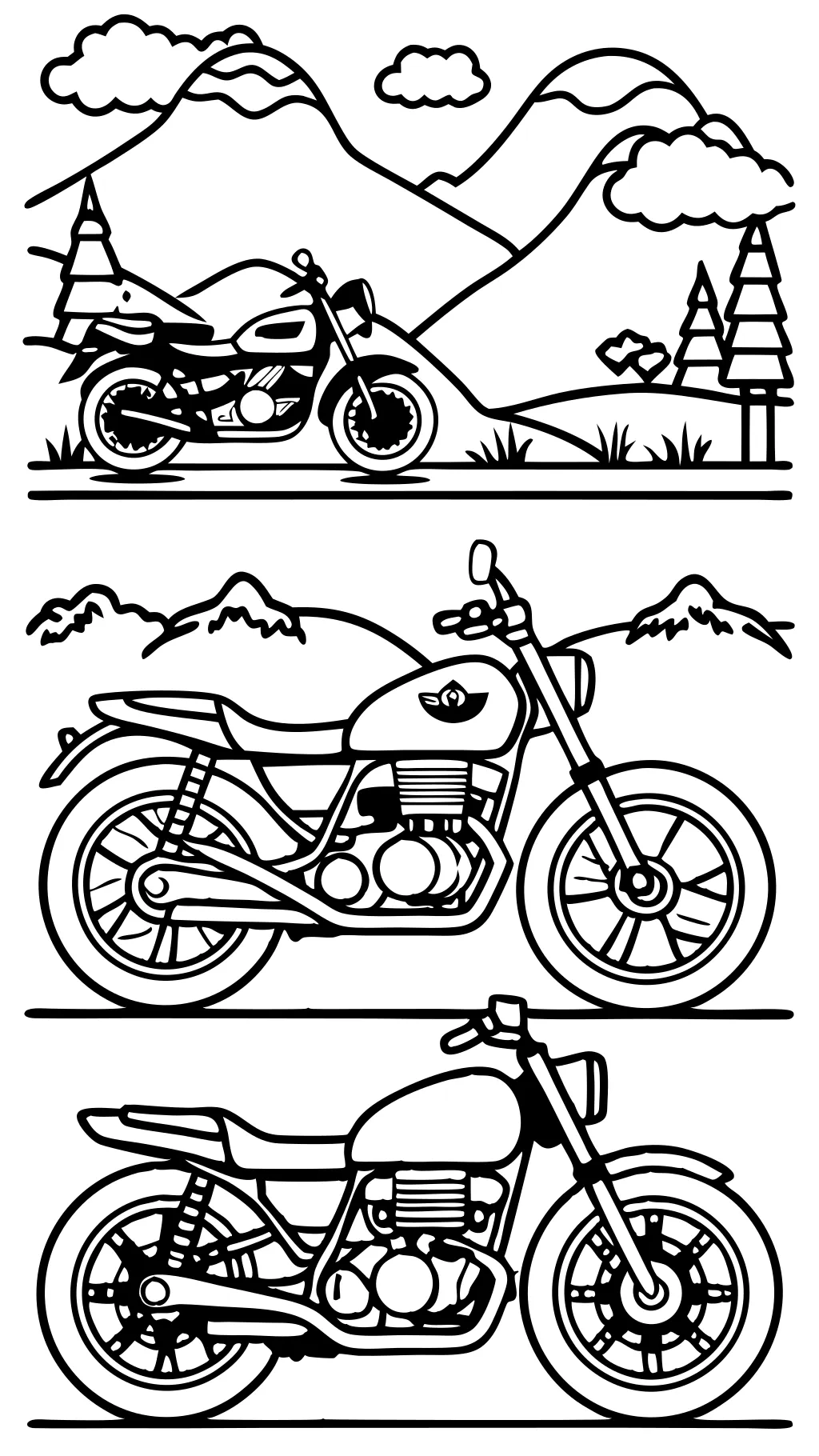 motorcycles coloring pages